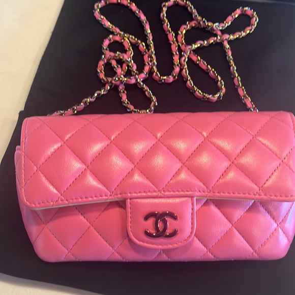 Chanel Sunglasses Holder with Chain in Rainbow Pink π π - Picture 6 of 17